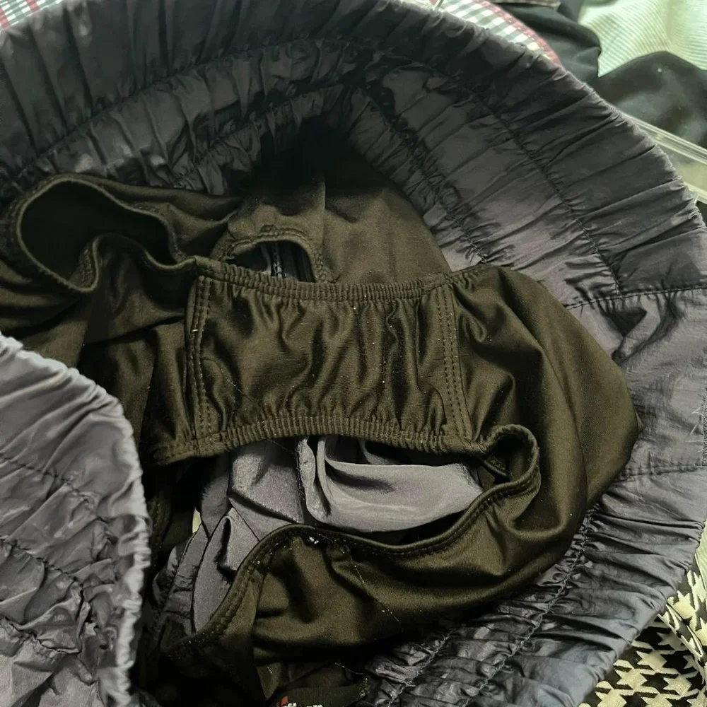 FREE PEOPLE THE WAY HOME SHORTS BLUE MEDIUM HIGH WAISTED NYLON SMOCKED WAISTBAND - Picture 5 of 8